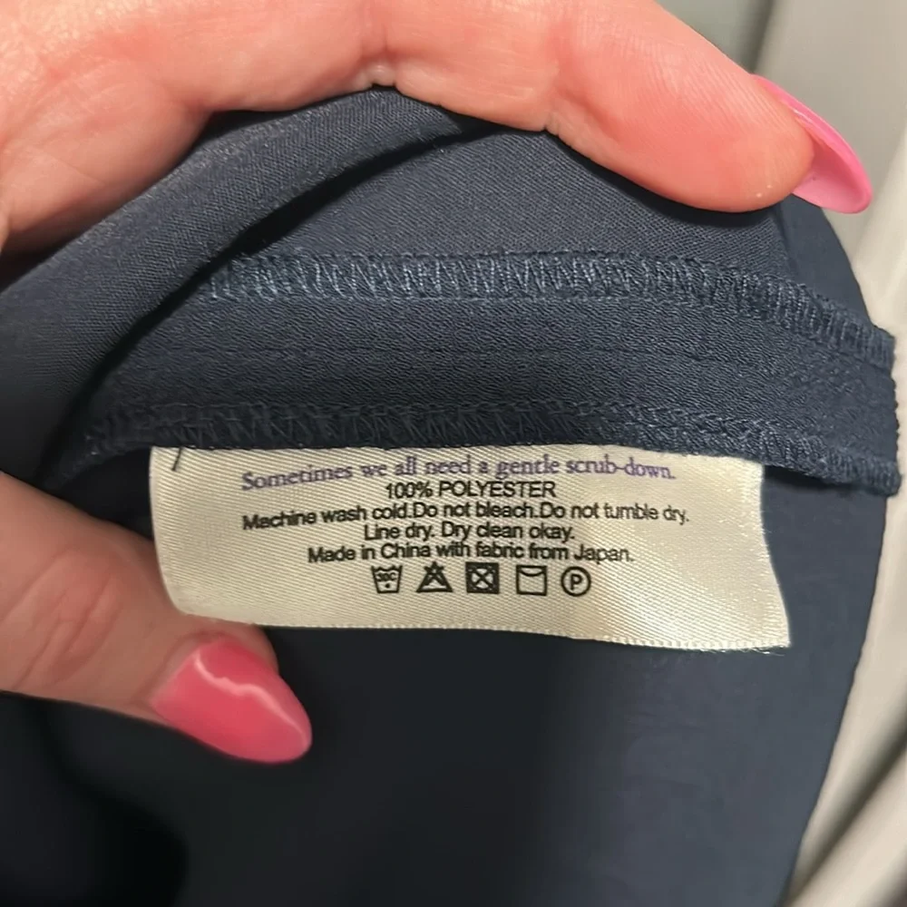 M.M. Lafleur The Marilyn Dress Stretch Linen Blue - Picture 7 of 12